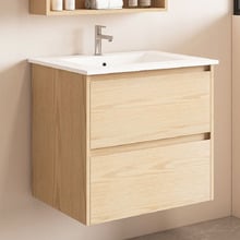 Laulea 600mm Wall Hung Single Vanity with Ceramic Countertop